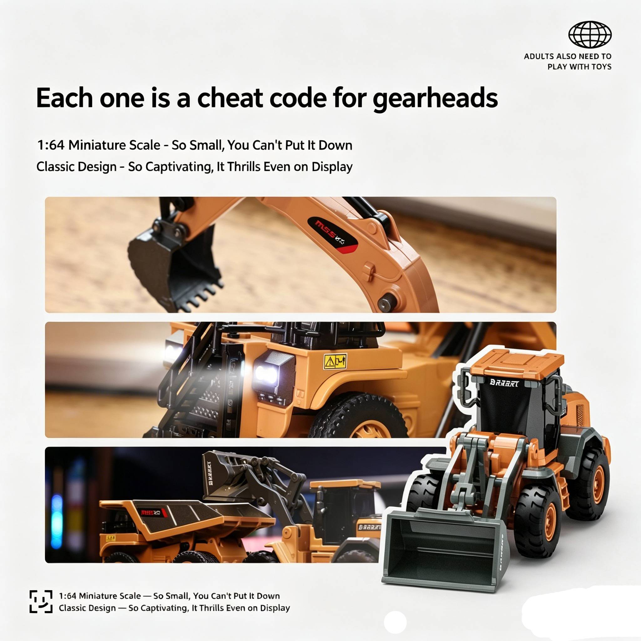 1/64 Mini Remote Controlled Bu - Rc Hobby Excavator ulasan dan harga