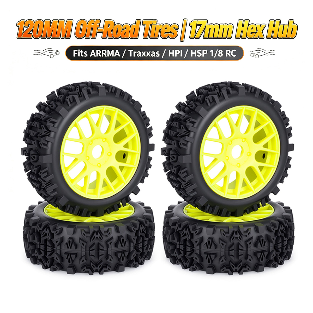 120MM Off-Road RC Tires 17mm H - Rc Hobby Dump Truck ulasan dan harga