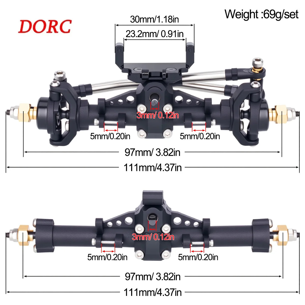 1Set Plastic Axles w/ Servo Mo - Rc Hobby Crawler ulasan dan harga